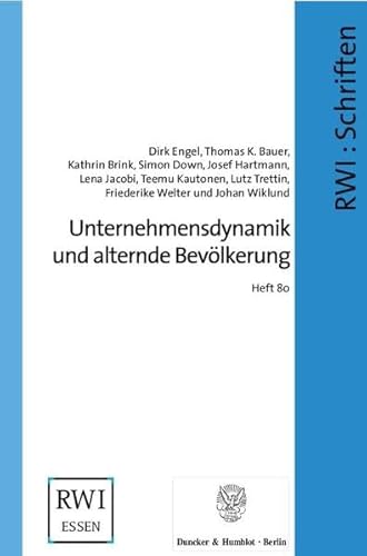 9783428126323: Unternehmensdynamik Und Alternde Bevolkerung