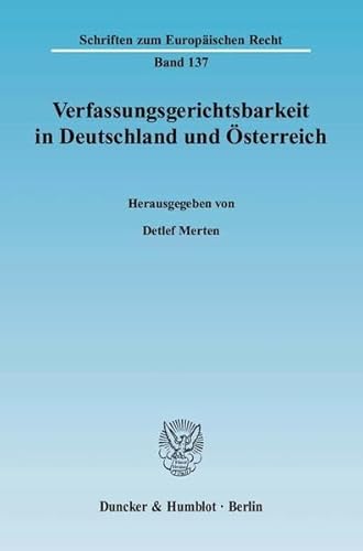 9783428126941: Verfassungsgerichtsbarkeit in Deutschland Und Osterreich