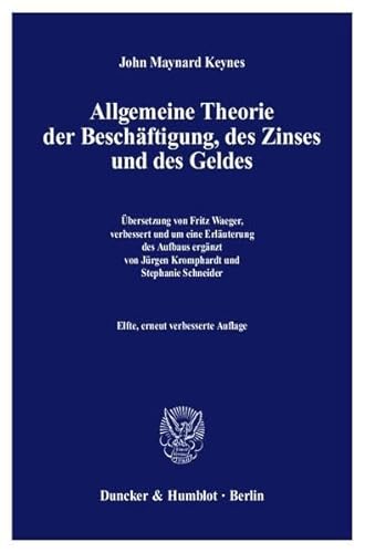 9783428129126: Allgemeine Theorie der Beschftigung, des Zinses und des Geldes