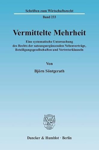 Stock image for Vermittelte Mehrheit. for sale by SKULIMA Wiss. Versandbuchhandlung