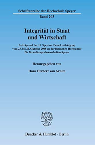 IntegritÃ¤t in Staat und Wirtschaft - Arnim, Hans H. von