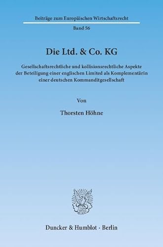 Stock image for Die Ltd. & Co. KG. for sale by SKULIMA Wiss. Versandbuchhandlung