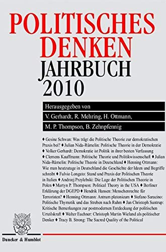 9783428134540: Politisches Denken. Jahrbuch 2010