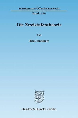 9783428135400: Die Zweistufentheorie (German Edition)