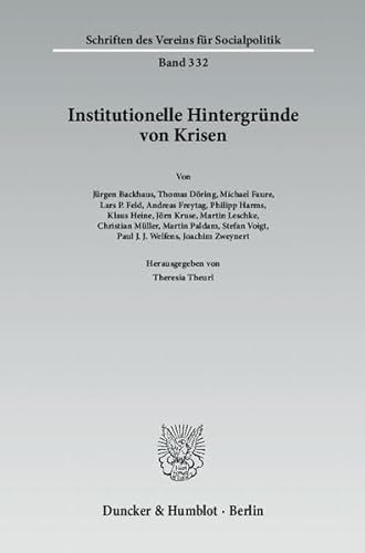 9783428136094: Institutionelle Hintergrunde Von Krisen