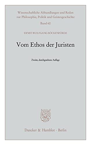 Stock image for Vom Ethos Der Juristen for sale by Blackwell's