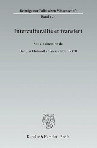 Stock image for Interculturalit et transfert. for sale by SKULIMA Wiss. Versandbuchhandlung