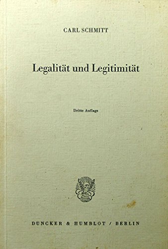 9783428138449: Legalität und Legitimität
