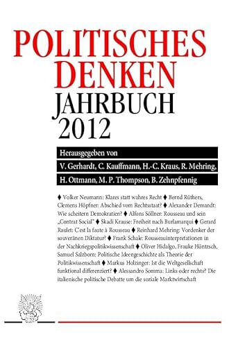 Stock image for Politisches Denken. Jahrbuch 2012. for sale by text + tne