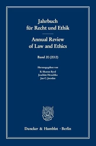 9783428139606: Jahrbuch Fur Recht Und Ethik / Annual Review of Law and Ethics: Bd. 2 (212). Themenschwerpunkt: Recht Und Ethik Im Werk Von Jean-Jacques Rousseau / Law and Ethics in Jean-Jacques Rousseau's Works