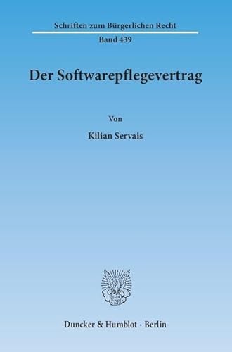 9783428144709: Der Softwarepflegevertrag