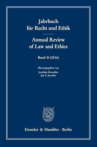 Beispielbild fr Jahrbuch für Recht und Ethik / Annual Review of Law and Ethics. zum Verkauf von Buchpark