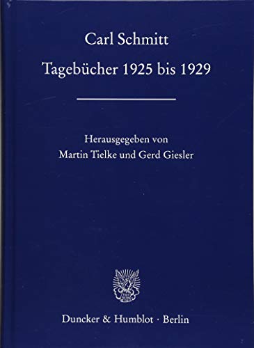 9783428152964: Tagebcher 1925 bis 1929: Hrsg. von Martin Tielke / Gerd Giesler