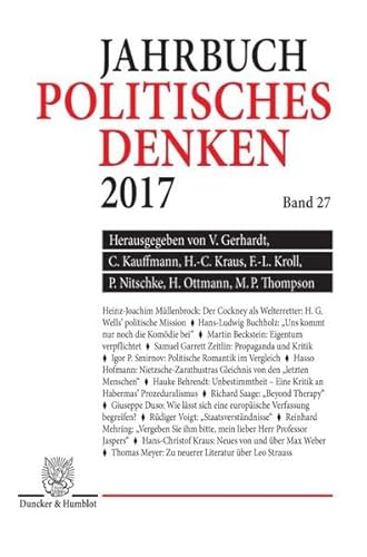 Imagen de archivo de Politisches Denken. Jahrbuch 2017. a la venta por Buchpark