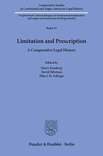 9783428156269: Limitation and Prescription.: A Comparative Legal History.