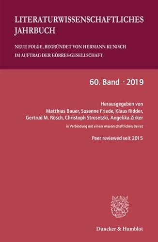 9783428157952: Literaturwissenschaftliches Jahrbuch: 6. Band (219) (German Edition)