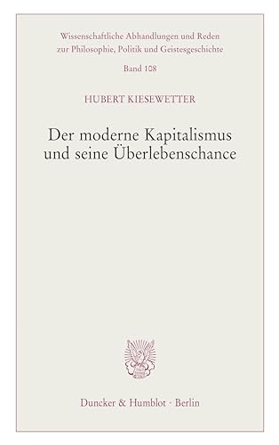 Beispielbild fr Der Moderne Kapitalismus Und Seine Uberlebenschance zum Verkauf von Blackwell's