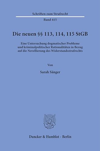 Beispielbild fr Die neuen  113, 114, 115 StGB. zum Verkauf von Blackwell's