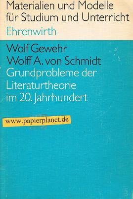Imagen de archivo de GRUNDPROBLEME DER LITERATURTHEORIE IM 20. JAHRHUNDERT a la venta por German Book Center N.A. Inc.