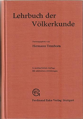 Beispielbild fr Lehrbuch der Vlkerkunde zum Verkauf von Martin Preu / Akademische Buchhandlung Woetzel