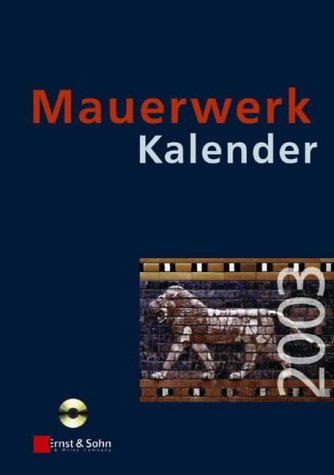 9783433015094: Mauerwerk–Kalender 2003 (Mauerwerk–Kalender (VCH) ∗)