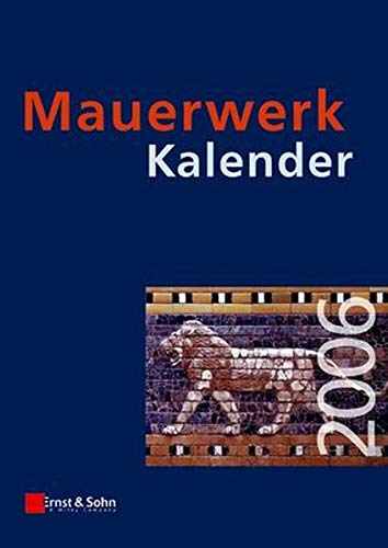 9783433018194: Mauerwerk–Kalender 2006 (Mauerwerk–Kalender (VCH) ∗)