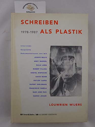 Imagen de archivo de Schreiben als Plastik 1978-1987 a la venta por medimops