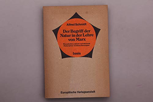 Der Begriff der Natur in der Lehre von Marx. (9783434462095) by Schmidt, Alfred