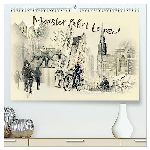 Stock image for Mnster fhrt Leeze! (hochwertiger Premium Wandkalender 2025 DIN A2 quer), Kunstdruck in Hochglanz : Leeze frdert das Lebensgefhl fr Mnster, der lebenswertesten Stadt der Welt. for sale by AHA-BUCH GmbH