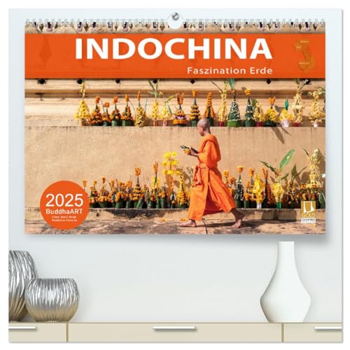 Stock image for INDOCHINA - Faszination Erde (hochwertiger Premium Wandkalender 2025 DIN A2 quer), Kunstdruck in Hochglanz : Fotografische Highlights in Vietnam, Laos und Kambodscha for sale by AHA-BUCH GmbH