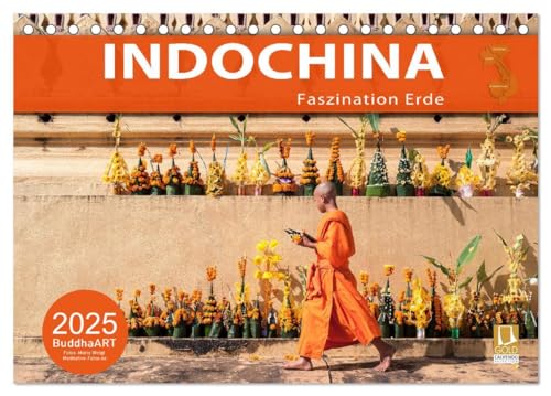 Stock image for INDOCHINA - Faszination Erde (Tischkalender 2025 DIN A5 quer), CALVENDO Monatskalender : Fotografische Highlights in Vietnam, Laos und Kambodscha for sale by AHA-BUCH GmbH