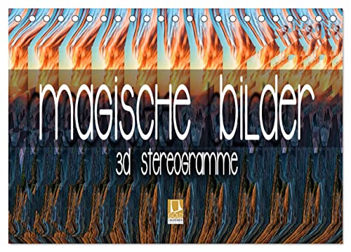 Imagen de archivo de Magische Bilder - 3D Stereogramme (Tischkalender 2025 DIN A5 quer), CALVENDO Monatskalender : Fantastische dreidimensionale Raumbilder a la venta por AHA-BUCH GmbH