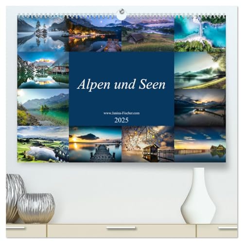 Stock image for Alpen und Seen (hochwertiger Premium Wandkalender 2025 DIN A2 quer), Kunstdruck in Hochglanz : Landschaftsfotografie mit hchsten Ansprchen for sale by AHA-BUCH GmbH