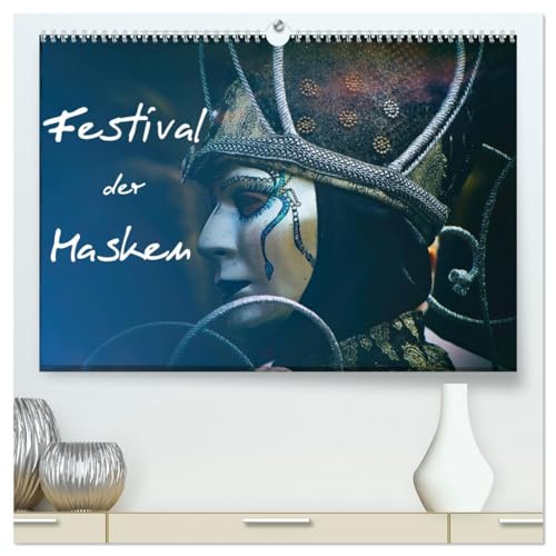 9783435417452: Festival der Masken (hochwertiger Premium Wandkalender 2025 DIN A2 quer), Kunstdruck in Hochglanz: Kunstvolle venezianische Masken