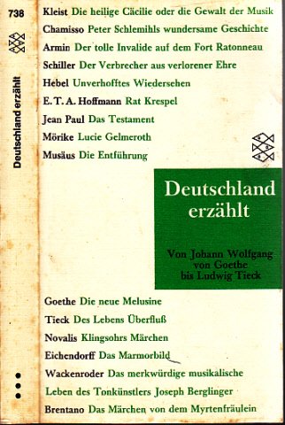 Beispielbild fr Deutschland erzhlt - Von Goethe bis Tieck zum Verkauf von Versandantiquariat Felix Mcke