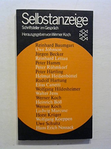 Selbstanzeige. - Unknown Author