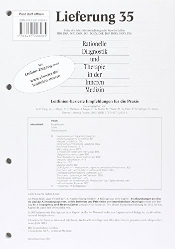 Imagen de archivo de Rationelle Diagnostik und Therapie in der Inneren Medizin: Lieferung 35 a la venta por getbooks GmbH