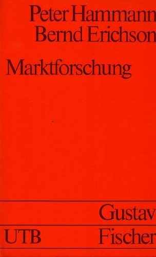 9783437400575: Marktforschung. - Stuttgart : Fischer - Hammann Peter und Bernd Erichson
