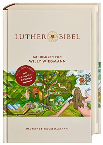 9783438033536: Lutherbibel mit Bildern von Willy Wiedmann: Mit 24 Farbtafeln und Familienchronik