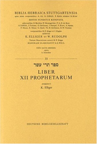 Beispielbild fr Biblia Hebraica Stuttgartensia,10: Liber XII Prophetarum zum Verkauf von medimops