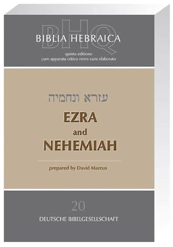 9783438052803: Biblia Hebraica Quinta (BHQ): 20. Ezra and Nehemiah (Ediciones cientficas de la Deutsche Bibelgesellschaft)