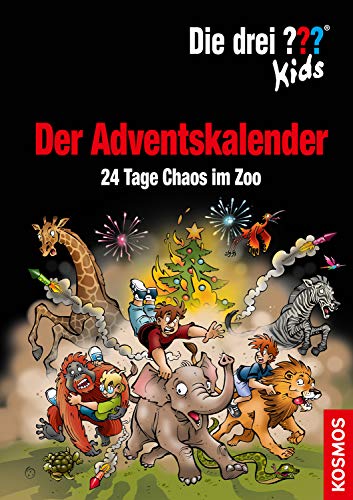 9783440160619: Die drei ??? Kids. Der Adventskalender (drei Fragezeichen): 24 Tage Chaos im Zoo Extra: Stickerbogen