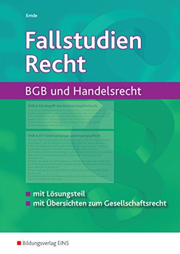 Stock image for Fallstudien Recht, Bd.1, BGB und Handelsrecht, EURO: BGB und Handelsrecht Arbeitsbuch for sale by medimops