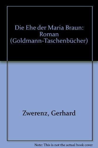 Stock image for Die Ehe der Maria Braun. for sale by Versandantiquariat Felix Mcke