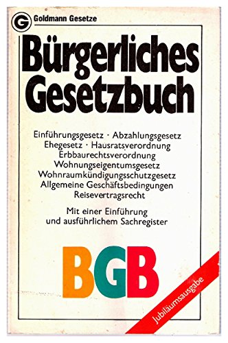 Stock image for Brgerliches Gesetzbuch (BGB). for sale by medimops