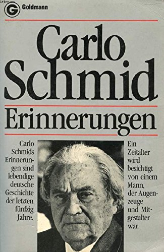 Erinnerungen - Schmid, Carlo