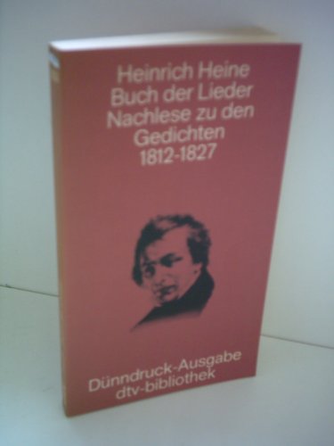 9783442122349: Heinrich Heine: Buch der Lieder - Nachlese zu den Gedichten 1812-1827