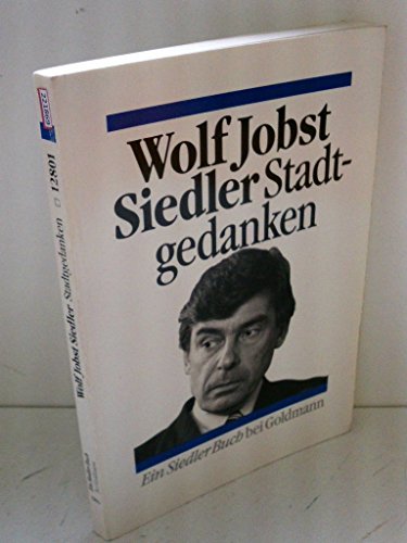 Beispielbild fr Stadtgedanken. ( Ein Siedler Buch). zum Verkauf von medimops