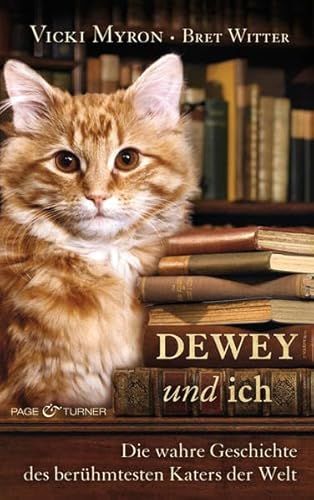 Dewey und ich : die wahre Geschichte des berühmtesten Katers der Welt. Katzen würden Dewey lesen Als Vicki Myron an einem kalten Januarmorgen die Tür der Stadtbücherei von Spencer, Iowa, aufschließt, nimmt sie ein sonderbares Geräusch wahr. Bei genauerem Hinhören glaubt sie ein Miauen zu erkennen, das aus dem Kasten für zurückgegebene Bücher dringt. Und tatsächlich findet die Bibliothekarin zu ihrer großen Überraschung zwischen Klassikern und Liebesromanen ein halb erfrorenes Katzenjunges mit struppigem Fell. Vicki und ihre Kollegen kümmern sich um das kleine Tier, wärmen es und geben ihm zu fressen. Damit ist das Kätzchen, das sich bald als Kater entpuppt und den Namen Dewey erhält, adoptiert. Dewey offenbart schon rasch seine ungewöhnliche Wirkung auf Menschen: Er tröstet verzweifelte Einwohner, er heitert die Angestellten auf, indem er mit ihnen Verstecken spielt, er bringt traurige Kinder zum Lachen. Schnell spricht sich die Geschichte des einfühlsamen Katers herum, bis schließlich - Myron, Vicki und Bret Witter