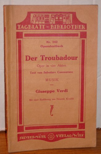9783442330126: Der Troubadour. Ital. /Dt. Opern der Welt
